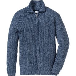Sweter rozpinany bonprix matowy niebieski - ciemnoniebieski melanż. Niebieskie swetry męskie bonprix, s, bez wzorów, z bawełny. Za 109,99 zł.