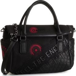 Torebka DESIGUAL - 19WAXPDX 2000. Czarne torebki klasyczne damskie Desigual, bez wzorów, ze skóry ekologicznej, klasyczne, bez dodatków. Za 349,00 zł.