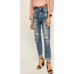 Answear - Jeansy. Niebieskie jeansy damskie ANSWEAR, s, z podwyższonym stanem. W wyprzedaży za 99,90 zł.