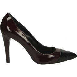 Czółenka - 701 BORD-NERO. Czarne buty ślubne damskie Venezia, ze skóry. Za 149,00 zł.
