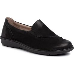 Półbuty GO SOFT - EPOKA-08 Black. Czarne półbuty damskie GO SOFT, bez wzorów, ze skóry, bez obcasa, na płaskiej podeszwie, bez zapięcia. Za 159,99 zł.