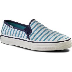 Tenisówki KEDS - Double Decker WF54670 Stripe Blue. Niebieskie półbuty damskie Keds, bez wzorów, z gumy, bez zapięcia. W wyprzedaży za 109,00 zł.