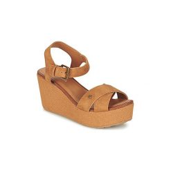 Sandały Volcom STONE PLATEFORM. Pomarańczowe sandały damskie marki Volcom, bez wzorów, bez obcasa, bez zapięcia. Za 279,20 zł.