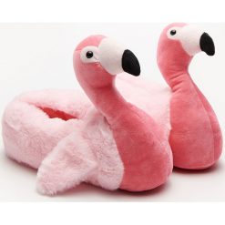 Kapcie flamingi - Wielobarwn. Szare skarpetki damskie marki House, bez wzorów. Za 59,99 zł.