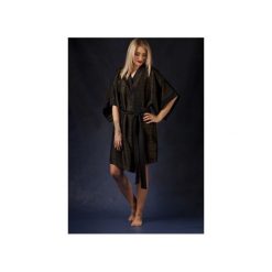 SZLAFROK KIMONO zielony w paski. Zielone szlafroki damskie Intime, m, w paski, z tkaniny, bez rękawów, bez kaptura. Za 249,00 zł.