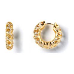 Kolczyki damskie: Piękne Kolczyki Złote – złoto żółte 750, Brylant 0,35ct