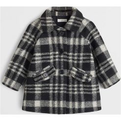Mango Kids - Kurtka dziecięca Marian 80-104 cm. Czarne kurtki dziewczęce Mango Kids, bez wzorów, z bawełny, bez kaptura. Za 159,90 zł.