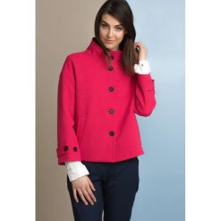 Kurtka w stylu lat 60-tych. Szare kurtki damskie Monnari, bez wzorów, eleganckie, długie, bez kaptura. Za 199,50 zł.