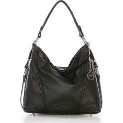 Torebki klasyczne damskie: Skórzana torebka w kolorze czarnym – 35 x 29 x 12 cm