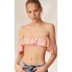 Stroje dwuczęściowe damskie: Bikini z ozdobną falbaną – Pomarańczowy