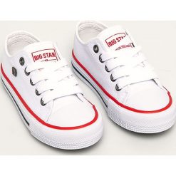 Big Star - Tenisówki dziecięce. Białe trampki dziewczęce BIG STAR, bez wzorów, z gumy, bez zapięcia. Za 79,90 zł.
