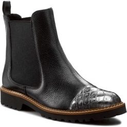 Buty zimowe damskie: Sztyblety SOLO FEMME - 16611-03-E58/E52-02-00 Srebrny/Czarny
