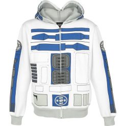 Bluzy męskie: Star Wars R2-D2 Bluza z kapturem rozpinana biały/jasnoszary