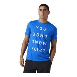Reebok Koszulka męska Dont Know Squat niebieska r. XL (BQ8301). Niebieskie t-shirty męskie Reebok, m. Za 99,90 zł.