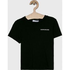 Calvin Klein Jeans - T-shirt dziecięcy 104-176 cm. Niebieskie t-shirty chłopięce Calvin Klein Jeans, z nadrukiem, z bawełny, bez rękawów. W wyprzedaży za 99,90 zł.