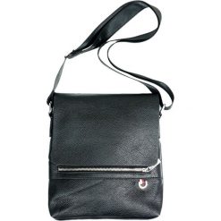 Elegancka Torebka Męska na Ramię, Saszetka Czarna, 100% Ekoskóra TBAPJNS44czarna. Czarne torby męskie skórzane Pako Jeans, w paski, ze skóry ekologicznej, eleganckie. Za 99,00 zł.