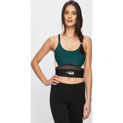 Puma - Top sportowy. Zielone topy damskie marki Puma, s, z elastanu. Za 159,90 zł.