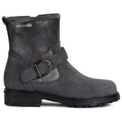 Geox - Kozaki J Olivia. Szare botki dziewczęce Geox. W wyprzedaży za 179,90 zł.