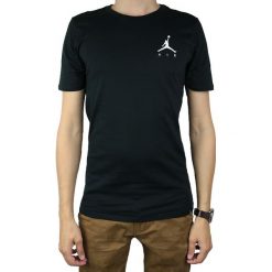 Jordan Air Jumpman Embroidered Tee AH5296-010. Czarne t-shirty męskie Jordan, s, bez wzorów, z bawełny, bez kołnierzyka. W wyprzedaży za 119,99 zł.