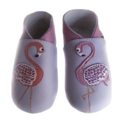 Buciki niemowlęce: Skórzane buty niemowlęce w kolorze lawendowo-jasnoróżowym