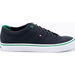 Tommy Hilfiger - Tenisówki. Czarne tenisówki męskie TOMMY HILFIGER, z materiału, na sznurówki. W wyprzedaży za 199,90 zł.