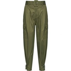 Spodnie materiałowe Tommy Jeans DW0DW08321. Zielone spodnie damskie Tommy Jeans, bez wzorów, z jeansu. Za 499,00 zł.