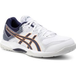 Buty ASICS - Gel-Rocket 9 1071A030 White/Pecoat 102. Białe buty sportowe męskie Asics, ze skóry ekologicznej, bez zapięcia, na fitness i siłownię. W wyprzedaży za 189,00 zł.