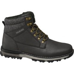 Kozaki męskie Highland Creek czarne. Czarne buty zimowe męskie marki Highland Creek, z materiału, na sznurówki. Za 159,90 zł.