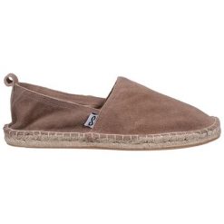 Espadryle damskie: Skórzane espadryle w kolorze brązowym