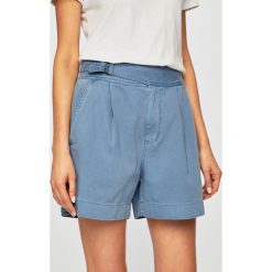Polo Ralph Lauren - Szorty. Niebieskie szorty damskie Polo Ralph Lauren, bez wzorów, z bawełny, casualowe. W wyprzedaży za 399,90 zł.