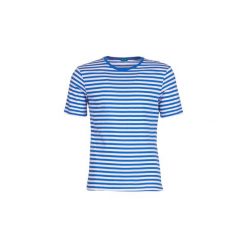 T-shirty z krótkim rękawem Benetton CLYDE. Białe t-shirty męskie Benetton, s, bez wzorów, bez kołnierzyka, krótkie. Za 62,30 zł.