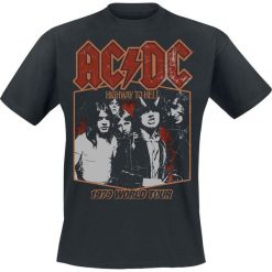 AC/DC Highway To Hell Tour '79 T-Shirt czarny. Czarne t-shirty męskie z nadrukiem marki AC/DC, l, z dekoltem na plecach. Za 74,90 zł.