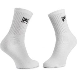Zestaw 3 par wysokich skarpet unisex FILA - F9000 White. Białe skarpetki damskie Fila, bez wzorów, z bawełny. Za 35,99 zł.