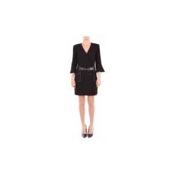 Sukienki krótkie Elisabetta Franchi AB58787E2. Czarne sukienki damskie Elisabetta Franchi, bez wzorów, bez kołnierzyka, z krótkim rękawem, krótkie, mini. Za 1383,29 zł.