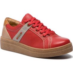 Półbuty LASOCKI - WI23-CARACAS-05 Red. Czerwone półbuty damskie Lasocki, na co dzień, bez wzorów, ze skóry, bez obcasa, na płaskiej podeszwie, bez zapięcia. Za 149,99 zł.