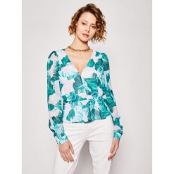 Bluzka Guess LS Elizabeth W0GH93 W8SL0. Zielone bluzki damskie Guess, xs, z aplikacjami, z poliesteru, bez kołnierzyka, bez rękawów. W wyprzedaży za 239,00 zł.