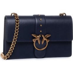 Torebka PINKO - Love Classic Icon Simply C. AI 20-21 PLTT 1P21SE Y6JC Dark Blue G08. Niebieskie torebki klasyczne damskie Pinko, bez wzorów, ze skóry, eleganckie, bez dodatków. Za 1249,00 zł.