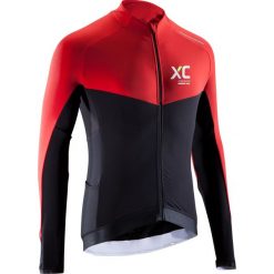 Koszulka długi rękaw na rower MTB XC męska. Czarne koszulki męskie ROCKRIDER, xl, bez wzorów, z elastanu, bez kołnierzyka, z długim rękawem, długie. Za 139,99 zł.