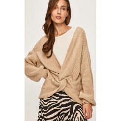 Answear - Sweter. Brązowe swetry damskie ANSWEAR, s, bez wzorów, z dzianiny, bez rękawów, bez kaptura. W wyprzedaży za 89,90 zł.