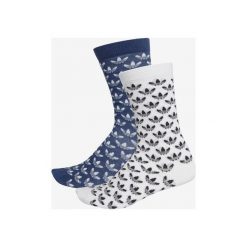 Adidas Originals Trefoil 2-pack Skarpetki Niebieski Biały. Niebieskie skarpetki męskie adidas Originals, bez wzorów, z elastanu. Za 59,95 zł.