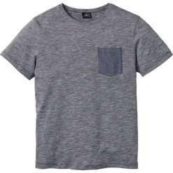 T-shirt melanżowy z kieszonką z batystu bonprix czarny melanż. Czarne t-shirty męskie bonprix, s, bez wzorów, z tkaniny, bez kołnierzyka. Za 21,99 zł.