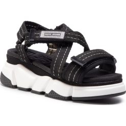 Sandały PEPE JEANS - PLS90464 Black 999. Czarne klapki damskie Pepe Jeans, bez wzorów, z jeansu, bez obcasa, na koturnie. W wyprzedaży za 299,00 zł.