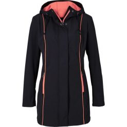 Parka softshell z kontrastowymi szwami bonprix czarny. Czarne parki damskie bonprix, z softshellu. Za 239,99 zł.