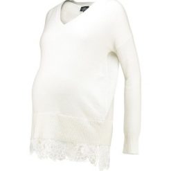 Swetry klasyczne damskie: Topshop Maternity LACE HEM HYBRID Sweter off white
