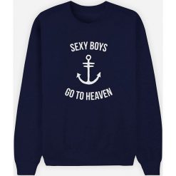 Bluza "Sexy Boys" w kolorze granatowym. Niebieskie bluzy męskie Wooop, m, bez wzorów, z okrągłym kołnierzem, bez rękawów, bez kaptura. W wyprzedaży za 87,95 zł.