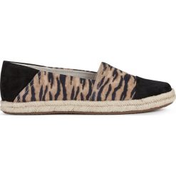 Geox - Espadryle skórzane. Czarne espadryle damskie Geox, bez wzorów, ze skóry, bez obcasa, na obcasie. W wyprzedaży za 399,90 zł.