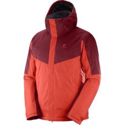 Salomon kurtka Stormseeker Jkt M czerwony/pomarańczowy M. Czerwone kurtki sportowe męskie Salomon, m, bez wzorów, bez kaptura, narciarskie. W wyprzedaży za 849,00 zł.