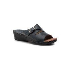 LASOCKI ARC-ARCO-02. Niebieskie klapki damskie Lasocki, bez wzorów, ze skóry, bez obcasa. Za 79,99 zł.