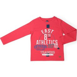 Koszulka w kolorze czerwonym. Czerwone t-shirty chłopięce z długim rękawem Street Monkey, z bawełny. W wyprzedaży za 42,95 zł.