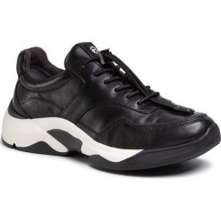 Sneakersy TAMARIS - 1-23720-24 Black 001. Czarne półbuty damskie Tamaris, na co dzień, bez wzorów, ze skóry, bez obcasa, na płaskiej podeszwie, bez zapięcia. W wyprzedaży za 279,00 zł.
